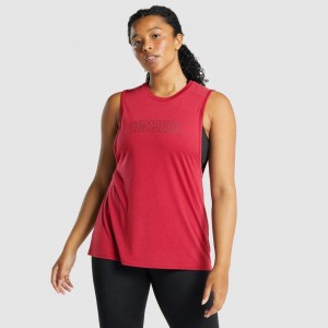 Camiseta Tirantes Gymshark Apollo Estampadas Burdeos | 65TVEBKZN