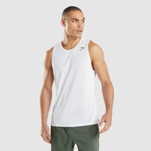 Camiseta Tirantes Gymshark Arrival Blancas | 78KSARCWE