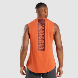 Camiseta Tirantes Gymshark Bold Drop Arm Naranjas | 23TXMBGNO
