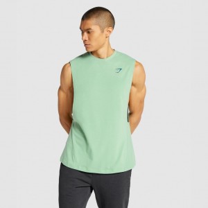 Camiseta Tirantes Gymshark Bold Drop Arm Verde | 06HEGYNOZ