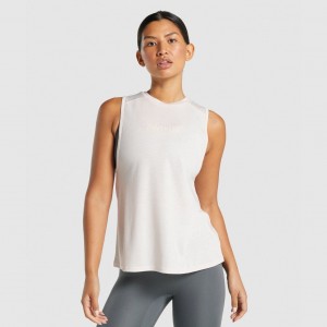 Camiseta Tirantes Gymshark Camo Estampadas Creme | 36QTYNKGO