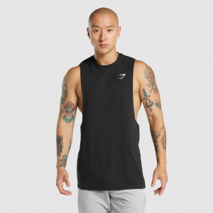 Camiseta Tirantes Gymshark Critical 2.0 Drop Arm Negras | 65XEMNBGR