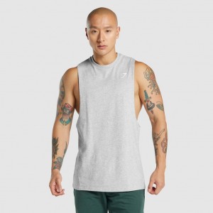 Camiseta Tirantes Gymshark Critical 2.0 Drop Arm Gris Claro | 95ETSACJF
