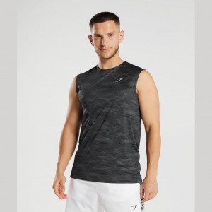 Camiseta Tirantes Gymshark Deporte Negras | 84MOFJRHW