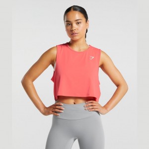 Camiseta Tirantes Gymshark Entrenamiento Crop Rosas | 01MWYGDKR