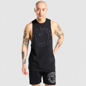 Camiseta Tirantes Gymshark Legacy Drop Arm Negras Negras | 59QKYRUPT