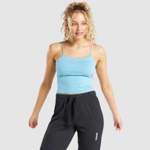 Camiseta Tirantes Gymshark Pause Cami Azules Claro | 57LHVPTOJ
