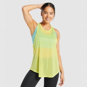 Camiseta Tirantes Gymshark Pulse Ligeros Amarillo | 04IVQSMUK