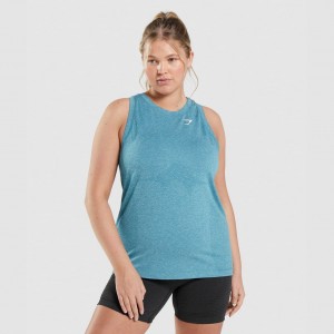 Camiseta Tirantes Gymshark Vital Seamless 2.0 Light Tahoe Teal Marl | 96UQTBKFW