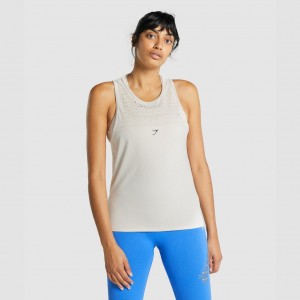 Chaleco Gymshark Energy Seamless Loose Creme | 49YPLEAZD