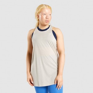 Chaleco Gymshark Entrenamiento Oversized Gris | 10VWOMPFU