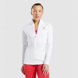 Chaquetas Gymshark Entrenamiento Blancas | 43LJVRNFX