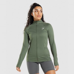 Chaquetas Gymshark Entrenamiento Verde Oliva | 91AQXGYJZ