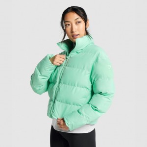 Chaquetas Gymshark Puffer Verde | 18SEJUYFO