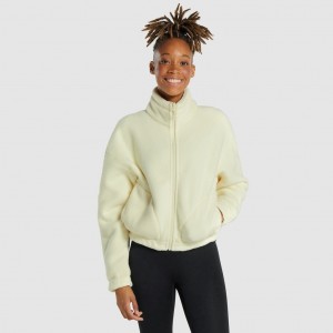 Chaquetas Gymshark Sherpa Amarillo | 98PQDRHFX