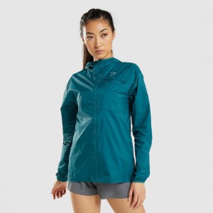 Chaquetas Gymshark Speed Windbreaker Teal | 80LMACEQY