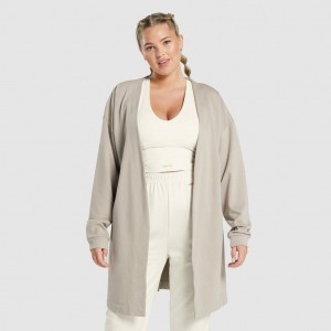 Chaquetas Gymshark Whitney Oversized Robe Mink | 10TKBAISH