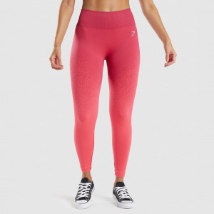 Leggins Gymshark Adapt Ombre Seamless Rosas Rojas | 39QAWYFUM