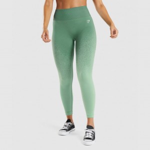 Leggins Gymshark Adapt Ombre Seamless Verde Verde Claro | 38EKFOQJV