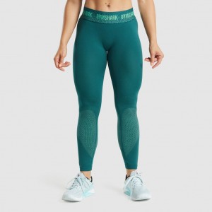 Leggins Gymshark Apex Seamless Low Rise Teal | 01DEZWSUJ