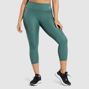 Leggins Gymshark Entrenamiento 7/8 Verde Oscuro | 36VAPIOWC