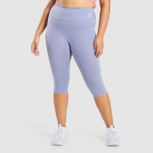 Leggins Gymshark Entrenamiento Cropped Azules Claro | 34XGUKMBD