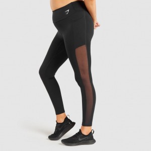 Leggins Gymshark Entrenamiento Mesh Pocket Negras | 76SDVGFUY