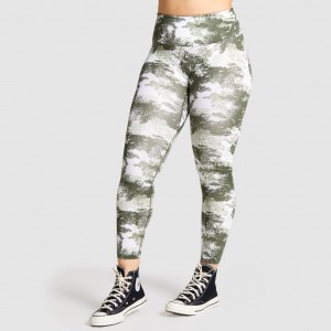 Leggins Gymshark Entrenamiento Verde Camuflaje | 82PWFVZCK