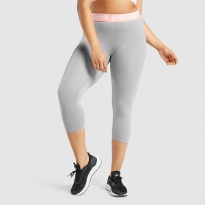 Leggins Gymshark Fit Seamless Cropped Gris | 94EIWSTYR