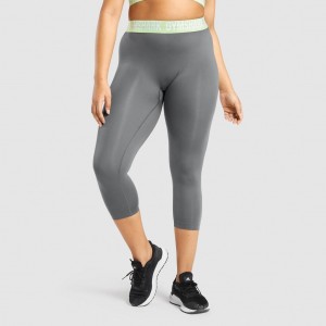 Leggins Gymshark Fit Seamless Cropped Gris | 18HKZSFPL