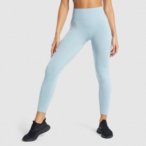 Leggins Gymshark Fit Seamless Mid Rise Azules | 25LYMBTRC