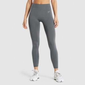 Leggins Gymshark Fit Seamless Mid Rise Charcoal | 49CKLXYDT