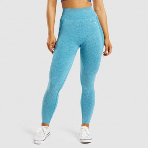 Leggins Gymshark Flex High Waisted Azules | 53BYWKPGE