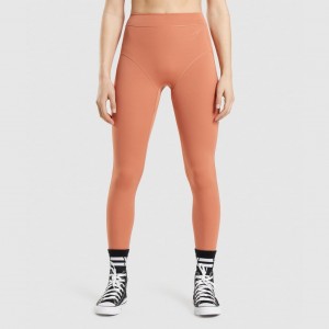 Leggins Gymshark KK Fit 7/8 Naranjas | 08DRMETNW