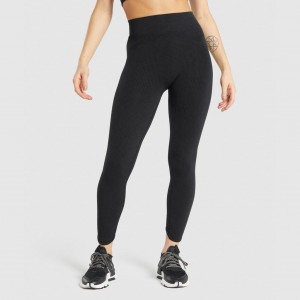 Leggins Gymshark Pause Seamless Negras | 89FOSREZC