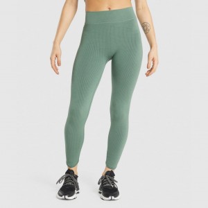 Leggins Gymshark Pause Seamless Verde | 08LDWXOYU