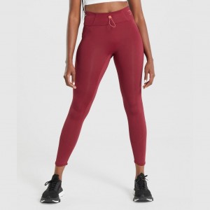 Leggins Gymshark Pulse Burdeos | 74FTIGCXD