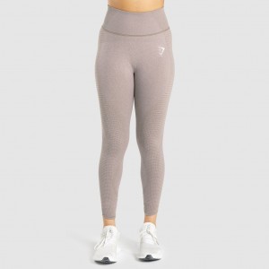 Leggins Gymshark Vital Rise Seamless Taupe Marl | 52ELGBQNK