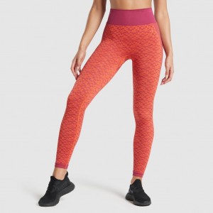 Leggins Gymshark WTFlex Seamless High Waisted Chevron | 23NGVAHQU