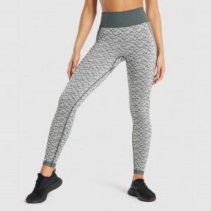 Leggins Gymshark WTFlex Seamless High Waisted Chevron | 79YBXOTVK