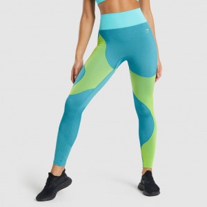 Leggins Gymshark WTFlex Seamless High Waisted Wavy | 18EZWTIXM