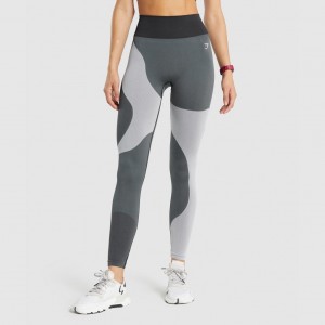 Leggins Gymshark WTFlex Seamless High Waisted Wavy | 17XQMPSGK
