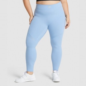 Leggins Gymshark Whitney Mesh Azules | 32SYHIEFU