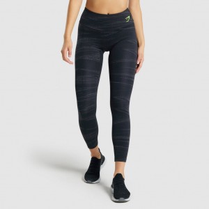 Leggins Gymshark Zone Estampadas Negras Gris | 27ODTZFQM