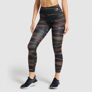 Leggins Gymshark Zone Estampadas Negras | 49XZJATVG