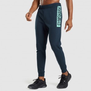 Pantalones Jogger Gymshark Bold Azul Marino | 12KVNUFHA