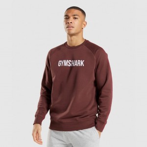 Pullover Gymshark Apollo Crew Marrones | 96DBUOCMV