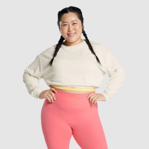 Pullover Gymshark Whitney Cropped Unbleached | 13SYTACMG