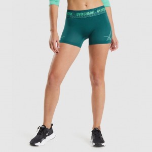 Short Gymshark Apex Seamless Low Rise Teal | 51ETDVWIY