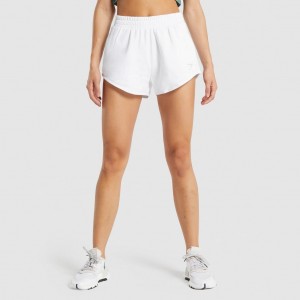 Short Gymshark Entrenamiento Sweat Blancas | 38WNDOARH
